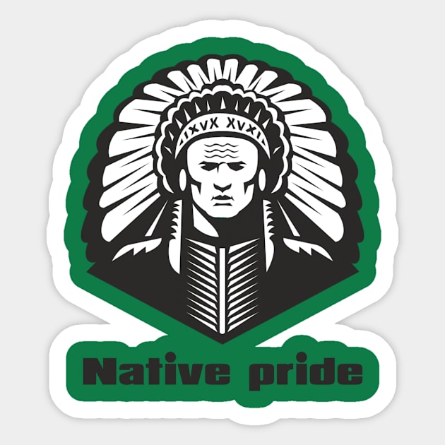 native pride apache sioux sitting bull Sticker by untagged_shop